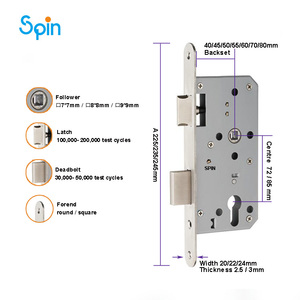 Kẽm hợp kim nội thất Lỗ mộng lockset, sự riêng tư <span class=keywords><strong>push</strong></span> <span class=keywords><strong>button</strong></span> cho cửa gỗ 40 mét - Product Image 4