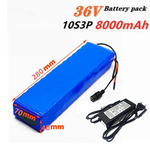 Paquete de batería de litio para bicicleta eléctrica, 36V, 48V, 52V, 8ah, 10ah, 20Ah, batería de iones de litio para bicicleta, Scooter, motocicleta con cargador - Product Image 4