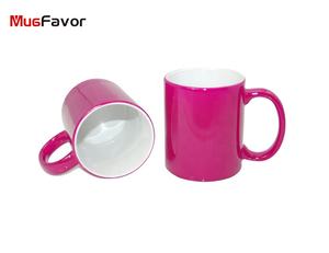 MugFavor tasse de café magique sensible à la chaleur en céramique tasse tasse changeante de couleur faite sur commande brillante et mate finition MBS11 - Product Image 5
