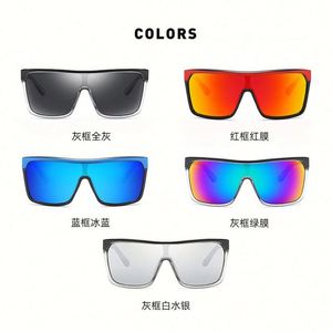 Lunettes de soleil carrées surdimensionnées pour hommes et femmes, mode 2022, lunettes de sport pour le ski, la randonnée, verres monobloc - Product Image 6