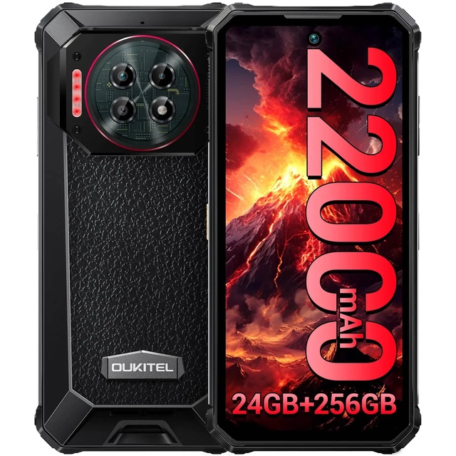 Oukitel Wp19 WP19 Pro Rugged Android Smart Phone Pda 6.8 Inch Fhd+120hz Ip68 Nfc 8gb+256gb Virtual Memory Rom Rugged Smartphones