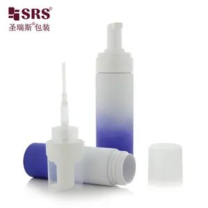 SRS צבע מותאם אישית 180 מ""ל 6 oz PET בקבוק משאבת קצף פלסטיק לניקוי פנים סבון נוזלי