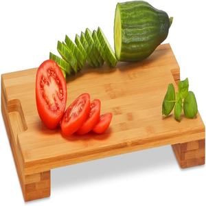 <span class=keywords><strong>Planche</strong></span> à découper rectangulaire en bambou durable avec poignées, plateau <span class=keywords><strong>de</strong></span> service non toxique, durable, compatible lave-vaisselle, réutilisable pour le petit-déjeuner et la pizza - Product Image 1