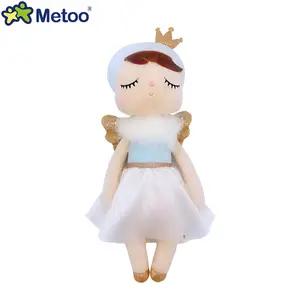 Metoo-Muñeca de conejo de peluche suave para niñas, muñeco de algodón relleno de Pp, bolsa de regalo de 5 colores para gimnasio