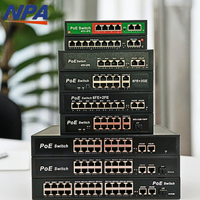 Fábrica 3 5 puertos Interior Exterior Gigabit 1 en 2 salidas Poe extensor y 1 en 4 salidas 10/100Mb Poe repetidor fabricante en stock