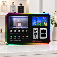 Máquina Expendedora de Perfumes Compacta de Sobremesa con 5 Opciones de Pulverización, Marco LED, Dispensador Inteligente de Fragancias para Locales de Lujo