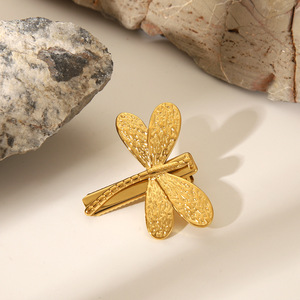 دبوس شعر عالي الجودة بفيونكة على شكل يعسوب مشبك جديد من الفولاذ المقاوم للصدأ إكسسوارات شعر حديدية بدون أطراف لحفلات النساء - Product Image 2