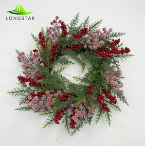Guirnalda Navideña Artificial de Bayas Rojas, Guirnalda Navideña Artificial, Guirnalda de Arándanos - Product Image 4