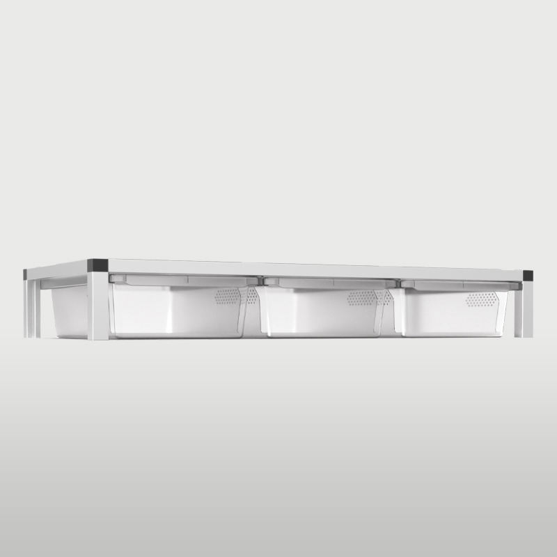 Boîte transparente de cadre argenté