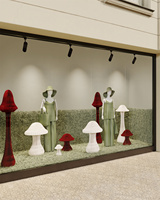 Support de présentation pliable en forme de champignon Spazepaper, socle décoratif en papier kraft pour vitrine de magasin