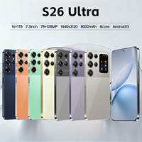 Prix d'usine abordable S26 Ultra Écran HD 7,3 pouces Smartphone 5G 16 Go + 1 To Batterie 7800 mAh Version globale multilingue Téléphone portable