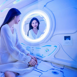 2025 nueva cápsula cama de Hotel Cápsula de moda duradera Cápsula de dos pisos litera espacial con cortina para Hotel cama de cápsula de albergue juvenil - Product Image 4