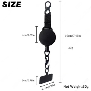 Attache <span class=keywords><strong>de</strong></span> téléphone antivol Longe <span class=keywords><strong>de</strong></span> téléphone rétractable Attache <span class=keywords><strong>de</strong></span> téléphone portable avec mousqueton Harnais anti-chute pour la randonnée en plein air - Product Image 2