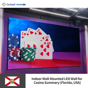 Canbest Fiw P1.86 1,86 Mm 5120X2880Mm 16.79X9.44Ft Pantalla de visualización de pared de video LED montada en pared interior para casino en EE. UU. - Product Image 4
