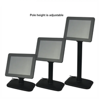 Écran client LCD USB POS 9,7 pouces à prix d'usine, affichage client monté sur poteau, résolution 1024x768, compatible multi-OS