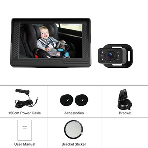 Podofo - Kit de Cámara de Visión Trasera para Automóvil, con Visión Nocturna IR, Lente Gran Angular para Bebés, Fácil Instalación - Product Image 6