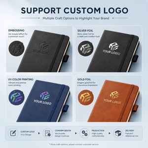 Custom logo A6 Business Notebook Planner PU Leather Trendy <b>Journal</b> Student-Friendly Minimalist Style with Elastic Band Closure - Product Image 4