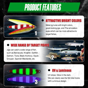 Honoreal OEM Usine Rapide Naufrage En Eau Salée Métal Interrupteur Gabarit 20g 42mm Plomb Poisson pour Poisson Actif Lame Forme <span class=keywords><strong>Mini</strong></span> Taille - Product Image 4