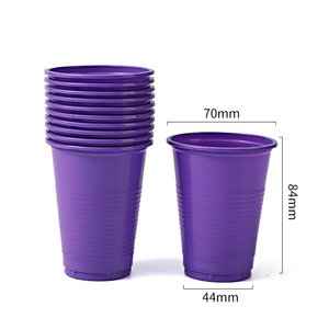 Tasse en plastique jetable de couleur unie tasse de bière de tennis de table tasse de partie de jeu de bière - Product Image 1