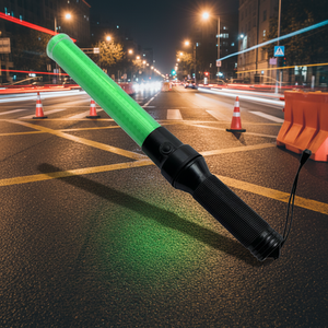 Torcia LED per <span class=keywords><strong>Traffico</strong></span> in Plastica Resistente, Ricaricabile, Rossa Verde Blu, Bastone Luminoso Lampeggiante per Controllo del <span class=keywords><strong>Traffico</strong></span>, 54cm - Product Image 1