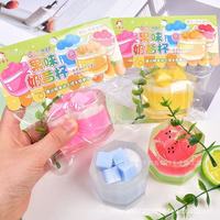 Jouet de décompression à pincer en TPR super souple, en forme de tasse de thé au lait et de milkshake aux fruits simulés, de grande valeur, avec effet de boue et solution super décompression