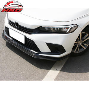 Lèvre de pare-chocs avant compatible avec Honda Civic 2022-2024 style RS, kit 3 pièces imitation carbone PP, pièces auto de haute qualité, kit carrosserie - Product Image 2