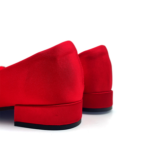 Scarpe da Donna Rosse di Alta Qualità, Sandali Estivi Morbidi con Tacco Basso per Matrimoni, Logo Personalizzabile, Prodotti in Cina - Product Image 5