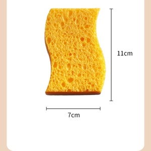 Éponge de cuisine double face en forme de S, tampon à récurer en cellulose de pâte de bois, éponge de nettoyage double <span class=keywords><strong>action</strong></span> ultra-résistante, vente en gros en vrac - Product Image 4