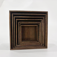 Présentoirs en bois rustiques pour gâteaux et cupcakes, supports carrés pour aliments, caisses en bois pour présentation, décoration intérieure