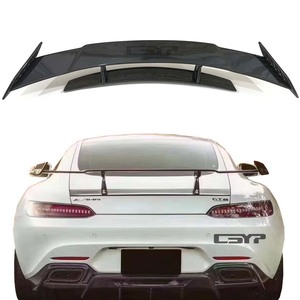 V Style Carbon Fiber Rear <strong>Spoiler</strong> with Polished Finish for Mercedes Benz AMG <strong>GT</strong> GTS Double Deck Tail Wing Roof Body Kit CSYP - Product Image 1