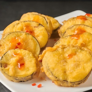 Tempura d'aubergine pré-frit pour friteuse à <span class=keywords><strong>air</strong></span>, légume <span class=keywords><strong>congelé</strong></span> à faible teneur en huile, apéritif à service rapide - Product Image 3