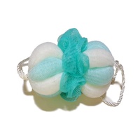 Ceinture de bain longue en maille de polyéthylène colorée de bonne qualité, coussin de douche éponge de bain