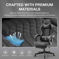VANBOW Chaise de bureau ergonomique pour ordinateur à dossier haut Silla Gamer avec haut-parleurs et repose-pieds à prix réduit