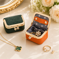 Sac en cuir PU mini personnalisé avec logo, pochette à bijoux, sac cadeau portable, rangement pour bagues, boucles d'oreilles, colliers, idéal pour mariage et fêtes