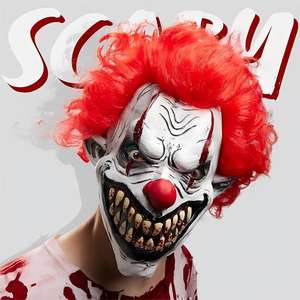 Máscara <span class=keywords><strong>de</strong></span> <span class=keywords><strong>Payaso</strong></span> Aterrador <span class=keywords><strong>de</strong></span> Halloween, Accesorios <span class=keywords><strong>de</strong></span> Máscaras <span class=keywords><strong>de</strong></span> Látex con Rostro <span class=keywords><strong>de</strong></span> Terror para Fiesta <span class=keywords><strong>de</strong></span> Halloween, Disfraz <span class=keywords><strong>de</strong></span> <span class=keywords><strong>Asesino</strong></span> y Utilería <span class=keywords><strong>de</strong></span> Cosplay - Product Image 3