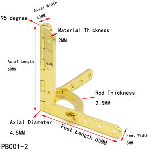Approvisionnement d'usine de haute qualité petit emballage de parfum boîte en bois charnière accessoire en alliage de Zinc pour cuisine salle de bain <span class=keywords><strong>atelier</strong></span> - Product Image 6