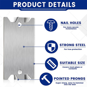 Metal Safety Nail Plate Galvanized Shelf Bracket Furniture <b>Hardware</b> Thickened Load Bearing Triangular Fixer 25 Mm Stainless - Product Image 3