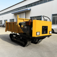 Mini-dumper chenillé diesel de haute qualité, 2 tonnes, à basculement hydraulique, pour travaux de construction multi-terrains