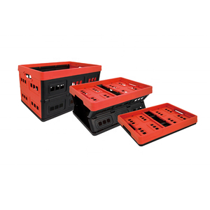 2021 Amazon hot selling Collapsible Storage Crate Durable Folding Crate With Perforated Sides