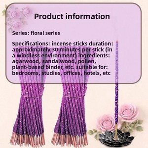 Incienso Natural de Pétalos Aromáticos Hecho a Mano en Argentina, Varillas de Incienso <span class=keywords><strong>con</strong></span> Fragancia de Rosa, Jazmín, Osmanto y Sándalo - Product Image 3
