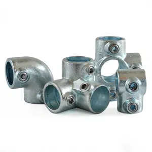 Wholesale Price Safety Clamp Galvanised Handrail Fittings Malleable/Ductile Iron Structural Pipe Fitting Rail Support