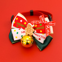 Collier Nœud Papillon pour Animaux de Compagnie, Collier de Noël pour Chien avec Clochette, Collier Ajustable pour Chat, Décoration pour Chat