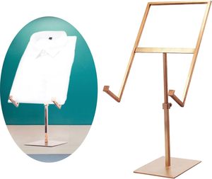 कपड़े की दुकान काउंटरटॉप डिस्प्ले रैक स्टेनलेस स्टील व्यवसाय पुरुषों की शर्ट प्रदर्शन धारक - Product Image 2