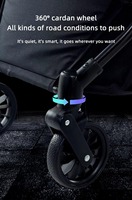 Poussette portable pliable pour chien et chat avec panier amovible, cadre pliable et cabine en maille respirante pour les voyages en extérieur