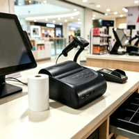 DiligenCe 58mm 2 inci Printer Thermal Portabel Nirkabel Genggam untuk Tiket, POS, Struk, Android USB Mini Stok