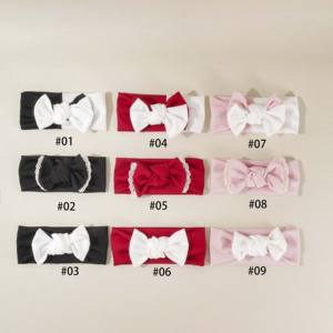 Nouveau bandeau élastique pour enfants à 9 couleurs, accessoire pour cheveux d'enfant avec nœud, bandeau pour cheveux - Product Image 4