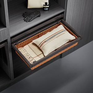 Rattan Clothing Basket 600mm 800mm 900mm Rectangle <b>Drawer</b> <b>Storage</b> Organizer Durable Home Use - Product Image 1