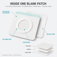Patch thermique d'été en tissu non tissé thermorouleé, patch vierge respirant pour points d'acupuncture, pour la vente au détail