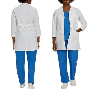 Haute Personnalisable Blanc Doux Durable Toile Tissu Manteau Médical pour Cliniques Hôpitaux Médecins Infirmières Dentistes-Usine En Gros - Product Image 3