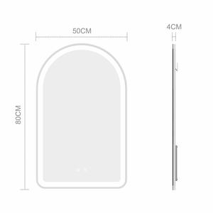 Nhà máy khách sạn bán buôn có thể điều chỉnh cảm ứng chống sương mù đóng khung chức năng bộ nhớ chiếu sáng với đèn LED cong Gương phòng tắm - Product Image 6